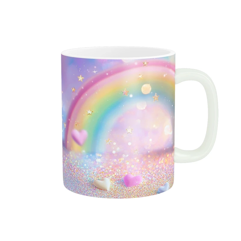 ماگ پاد آفرین طرح رنگین کمان کد 3657