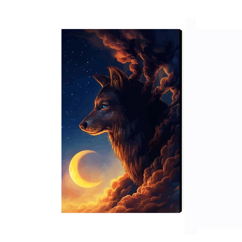 تابلو شاسی عرش مدل فانتزی گرگ Wolf کد As2979