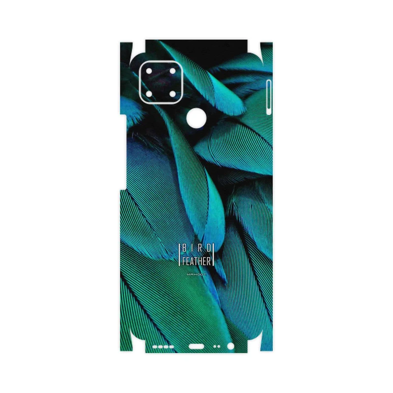 برچسب پوششی ماهوت مدل Green Feather-FullSkin مناسب برای گوشی موبایل ریلمی C25s