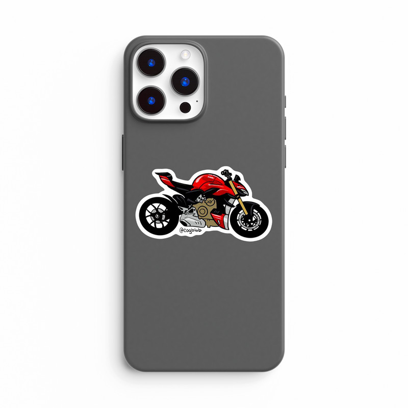 استیکر لپ تاپ و موبایل بووم طرح موتور مدل Ducati V4 کد ZX084