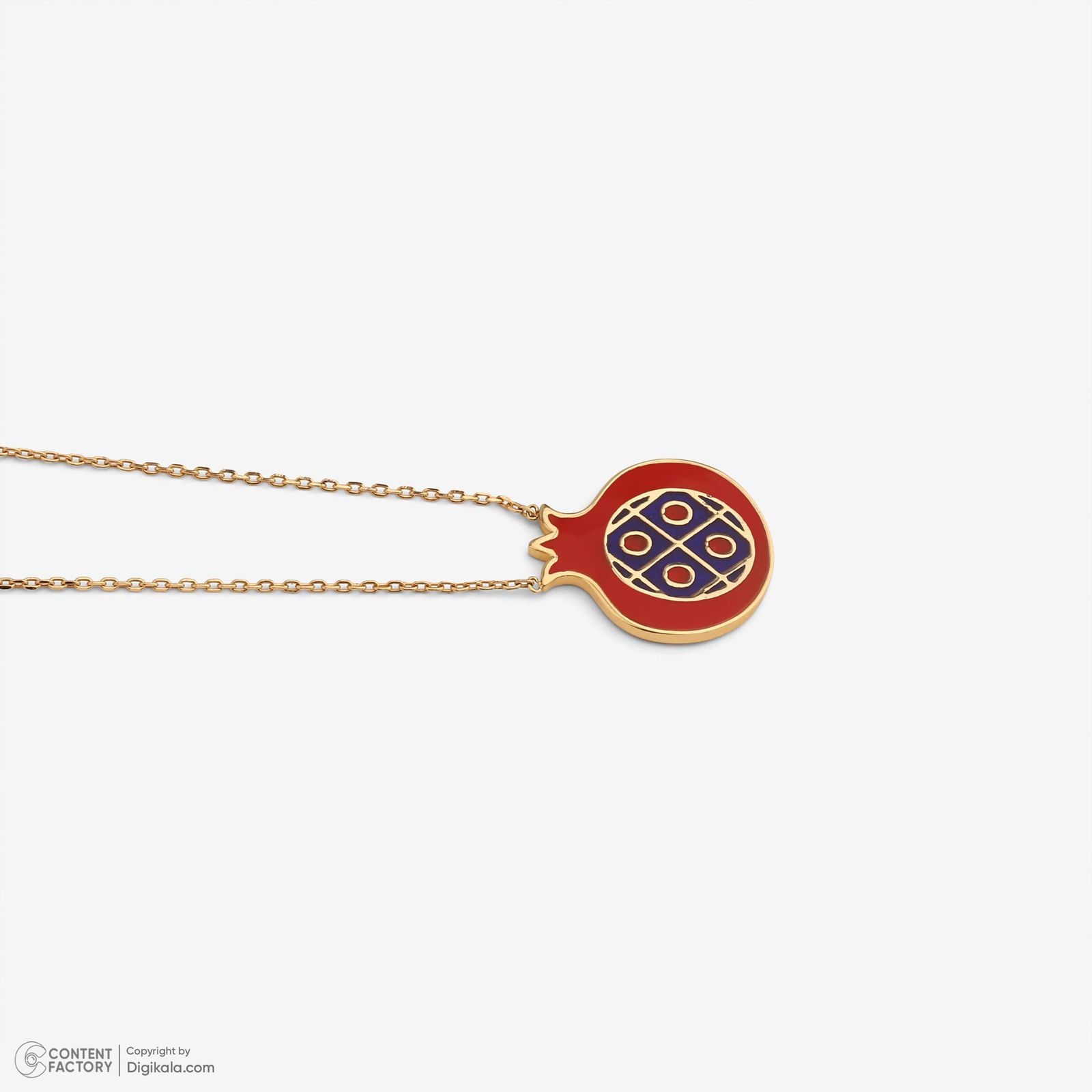 گردنبند طلا 18 عیار زنانه با زنجیر حلقه‌ای (فلامینگو) وی گالری مدل انار کد NA7306 -  - 8