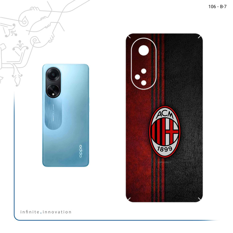 برچسب پوششی ماهوت مدل AC_Milan مناسب برای گوشی موبایل اپو A98