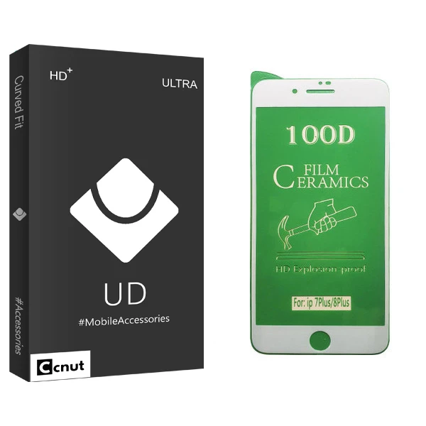 محافظ صفحه نمایش سرامیکی کوکونات مدل UD Black مناسب برای گوشی موبایل اپل iPhone 8 Plus