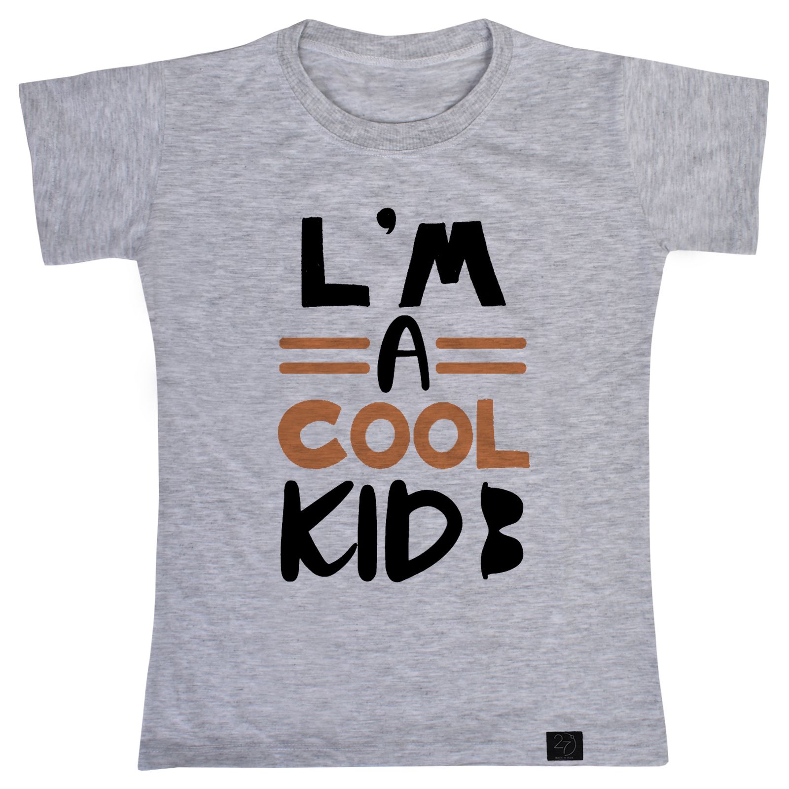 تی شرت آستین کوتاه پسرانه 27 مدل Cool kid کد KV116