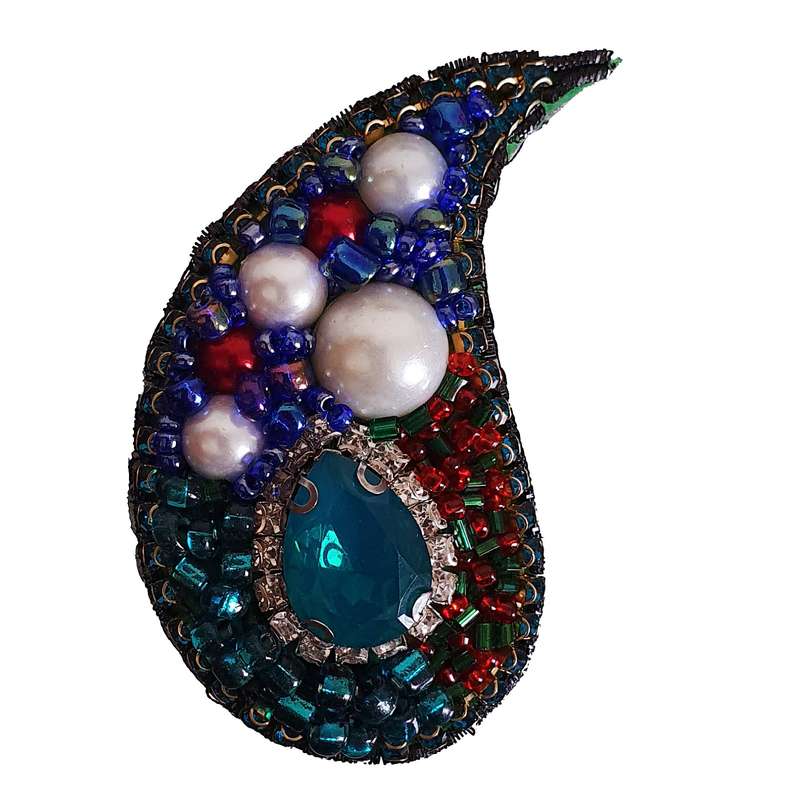 سنجاق سینه زنانه مدل بته جقه کد S211