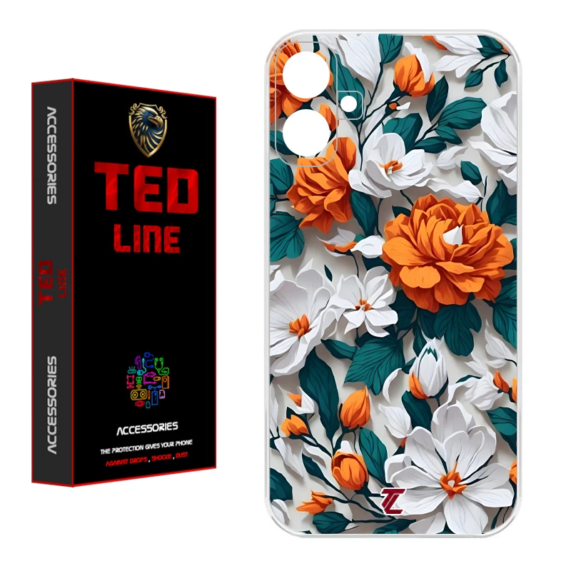 کاور تدلاین طرح گل نارنجی کد 1229 مناسب برای گوشی موبایل سامسونگ Galaxy A07