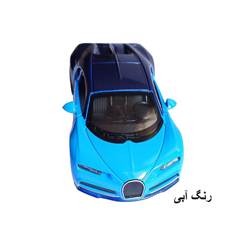 ماشین بازی مدل عقب کش فلزی طرح بوگاتی