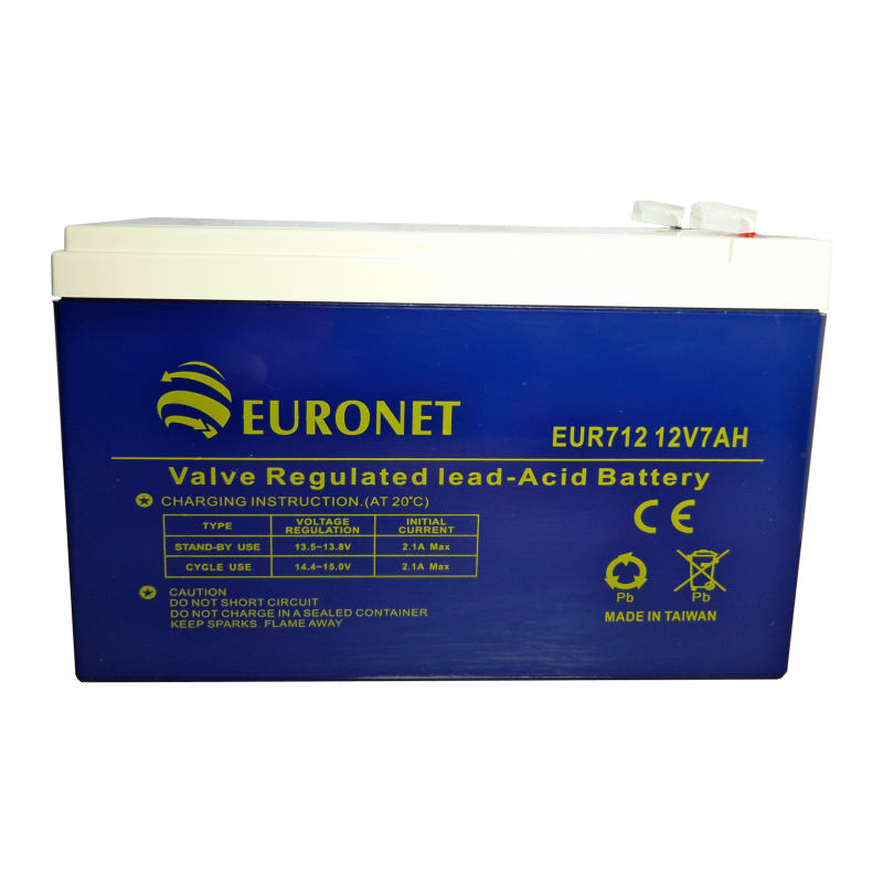 باتری یو پی اس 12 ولت 7 آمپر ساعت یورونت مدل EUR712