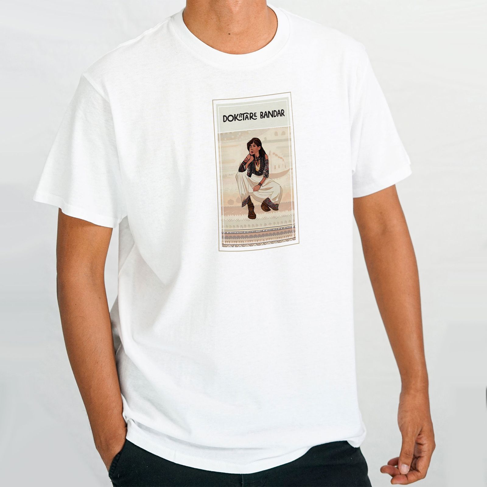 تی شرت اورسایز آستین کوتاه مردانه زگماک مدل دختر بندر -  - 2
