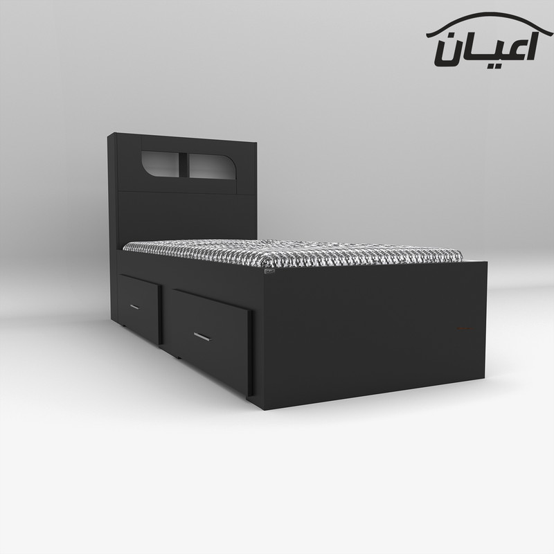 تخت خواب یکنفره اعیان مدل FH525 سایز 120x200 سانتی متر