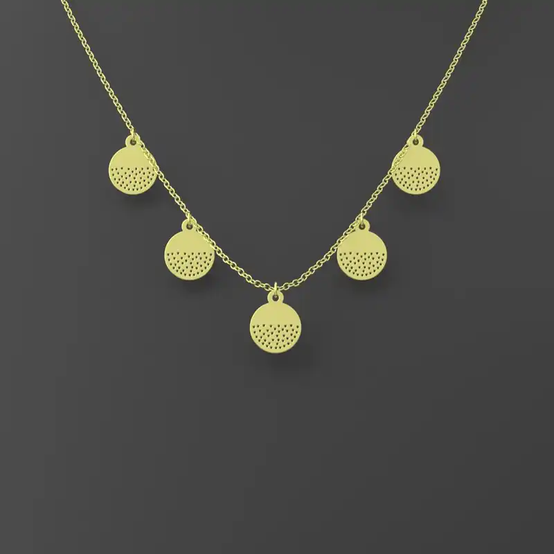 گردنبند طلا 18 عیار زنانه مدوپد مدل دایره کد RNA11993