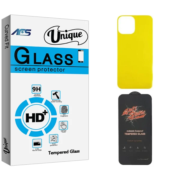 محافظ صفحه نمایش ای اف اس مدل Unique  ANTI-STATIC مناسب برای گوشی موبایل اپل iPhone 13 pro max  به همراه محافظ پشت گوشی