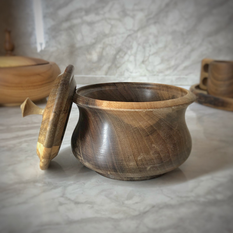 قندان مدل چوبی خمره ای
