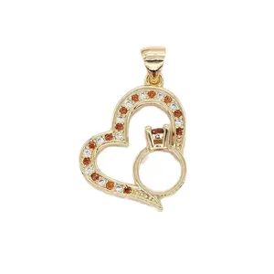 آویز گردنبند طلا 18 عیار زنانه قیراط طرح قلب کد GH2688