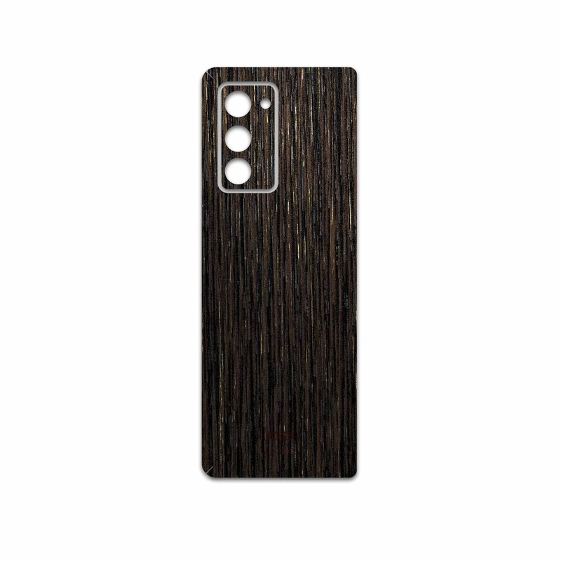 برچسب پوششی ماهوت مدل Dark-Gold-Stripes-Wood مناسب برای گوشی موبایل سامسونگ Galaxy Z FOLD 2