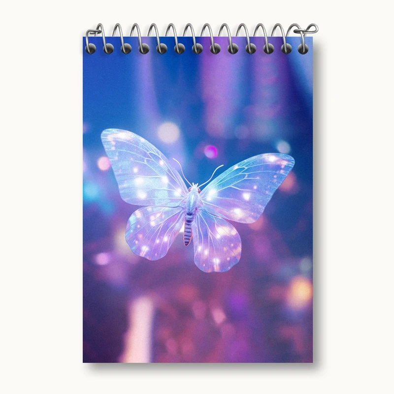 دفتر یادداشت 50 برگ خندالو طرح پروانه کیوت کد N2278