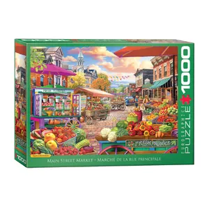 پازل 1000 تکه یوروگرافیکس پازلز مدل Main Street Market