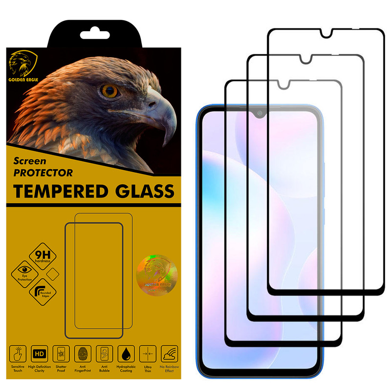 محافظ صفحه نمایش گلدن ایگل مدل DFC-X3 مناسب برای گوشی موبایل شیائومی Redmi 9A بسته سه عددی