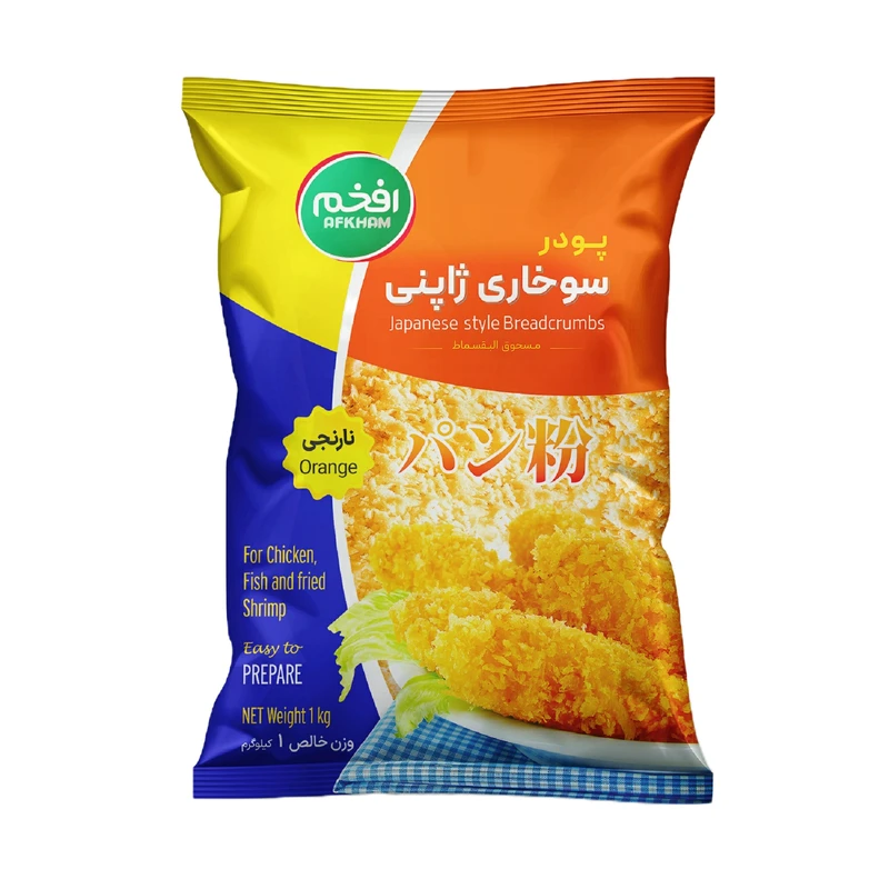 پودر سوخاری ژاپنی پانکو نارنجی افخم - 1000 گرم