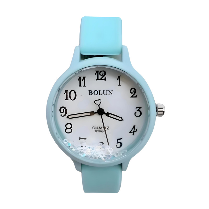 ساعت مچی عقربه ای بولون مدل بند ژله ای صفحه شنی 1 ساعت مچی عقربه ای بولون مدل بند ژله ای صفحه شنی 1