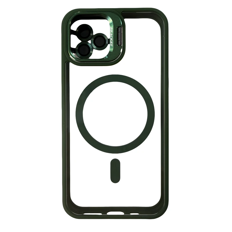 کاور مدل STAND مناسب برای گوشی موبایل اپل iphone 11 pro به همراه محافظ لنز