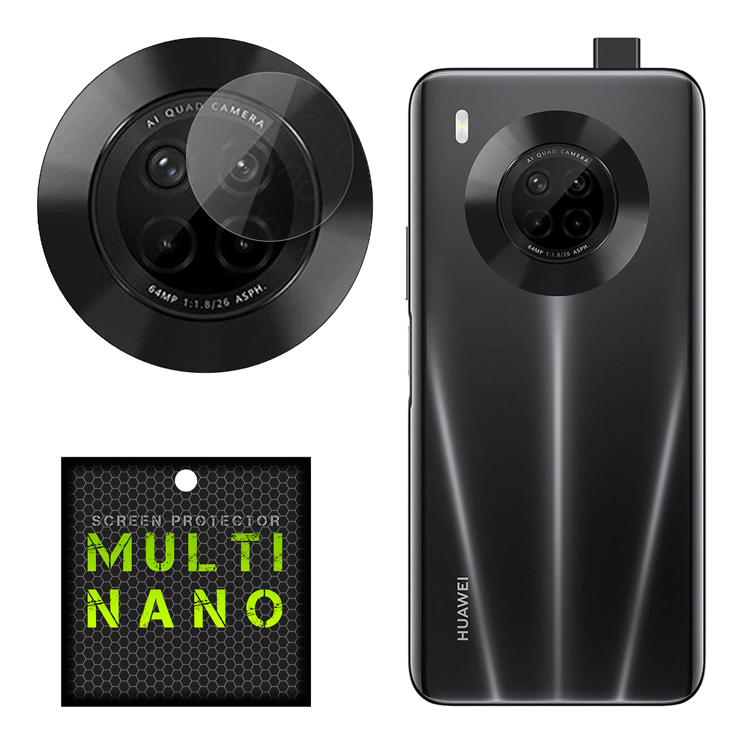 محافظ لنز دوربین مولتی نانو مدل Ultra مناسب برای گوشی موبایل هوآوی Y9a