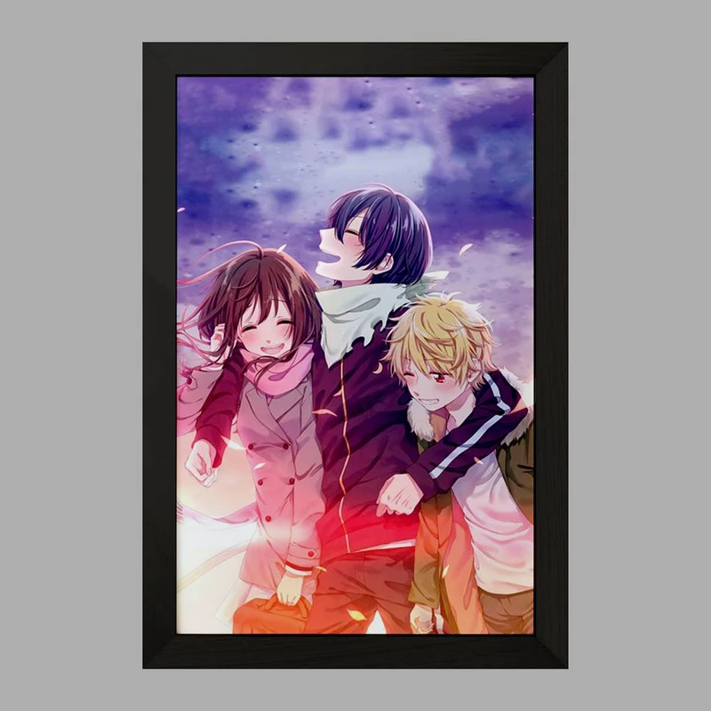 تابلو خندالو مدل یاتو و هیوری و یوکینه انیمه نوراگامی  کد 12690