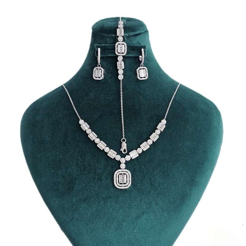 نیم ست نقره زنانه مدل Mrj6890