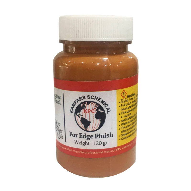 محلول رنگ عسلی لبه چرم کی پی سی پلاس مدل R حجم 120 میلی لیتر