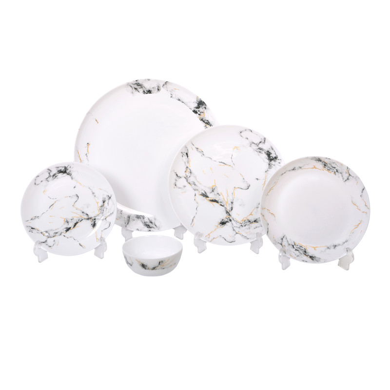 سرویس غذا خوری 26 پارچه گلدن اپال مدل ماربل