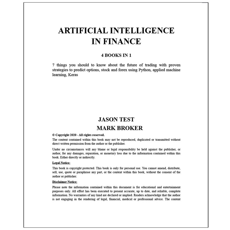 کتاب ARTIFICIAL INTELLIGENCE IN FINANCE اثر جمعی از نویسندگان انتشارات نپتون