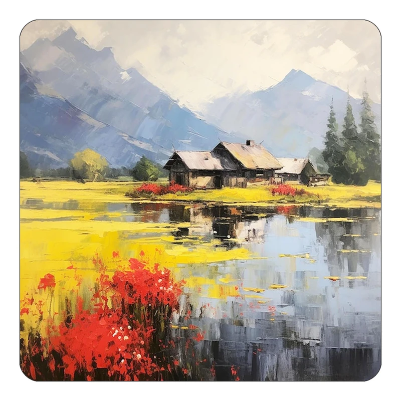 مگنت کاکتی طرح نقاشی رنگ روغن مدل mp70696