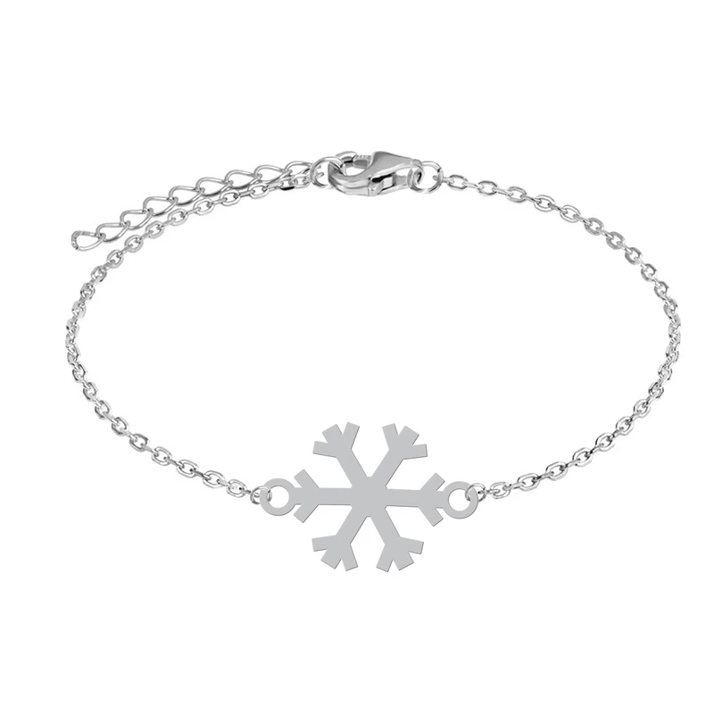 دستبند زنجیری زنانه هایکا طرح دانه برف کد zd.h 361