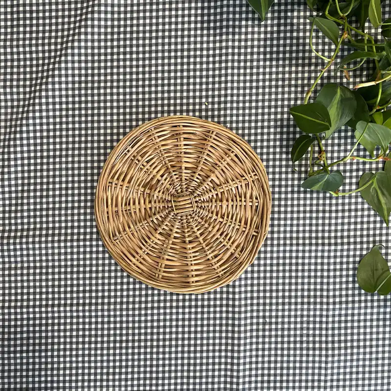 سینی حصیری مدل مروار طرح گرد کد 20