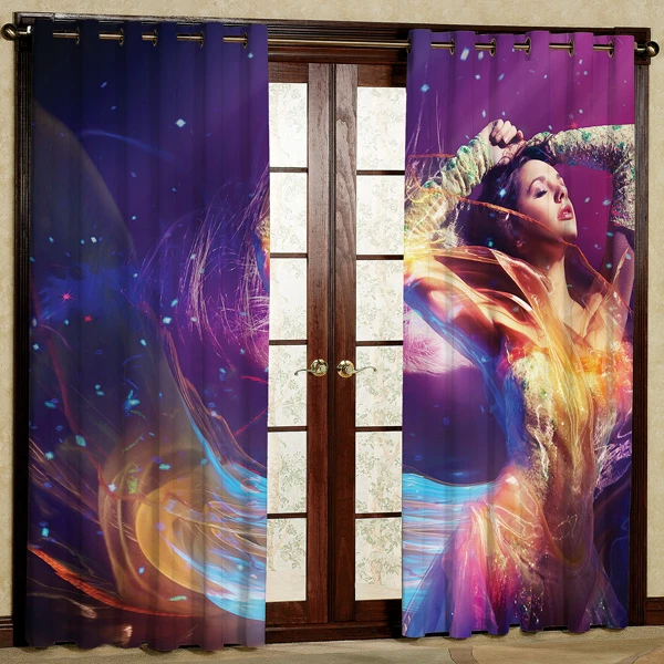 پرده مدل مخمل پانچی کد 6485 سایز 280x140 سانتی متر