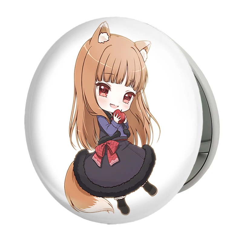 آینه جیبی خندالو طرح هولو انیمه ادویه و گرگ مدل تاشو کد 36097