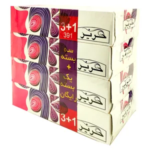 دستمال کاغذی 100 برگ حریر مدل HAR_GOLMOJSORATI بسته 4 عددی
