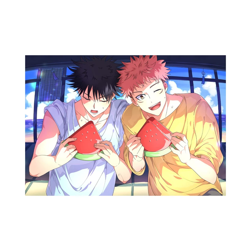 استیکر لپ تاپ و موبایل مدل انیمه طرح جوجوتسو کایسن مگومی فوشیگورو Jujutsu Kaisen Megumi Fushiguro کد 2273