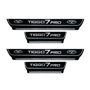 برچسب پارکابی خودرو مدل چرم کد PCHT7P مناسب برای تیگو 7 پرو بسته 4 عددی