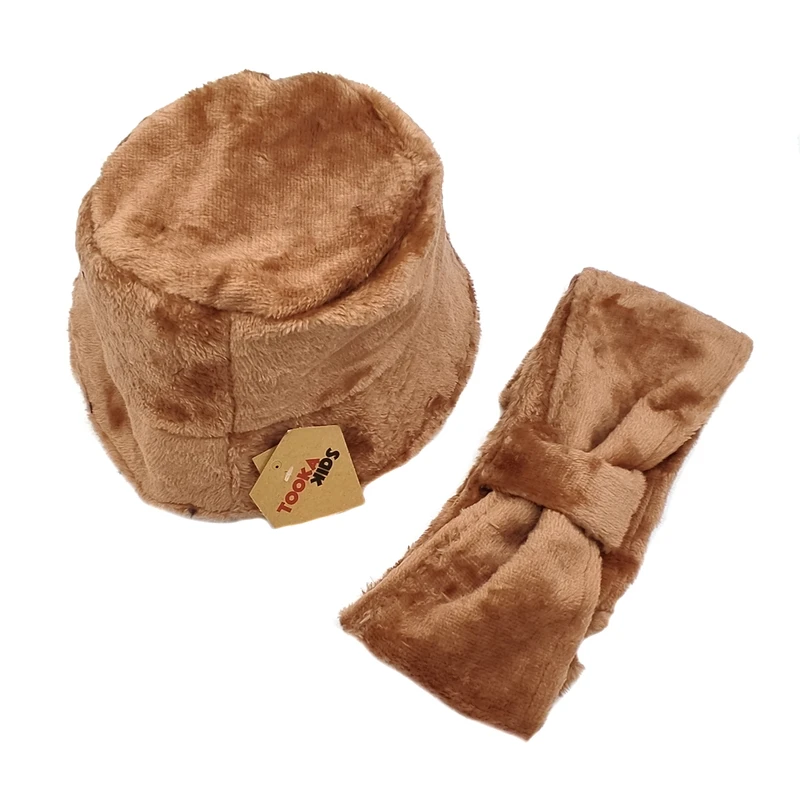 ست کلاه و شال گردن دخترانه مدل باکت کرواتی 03