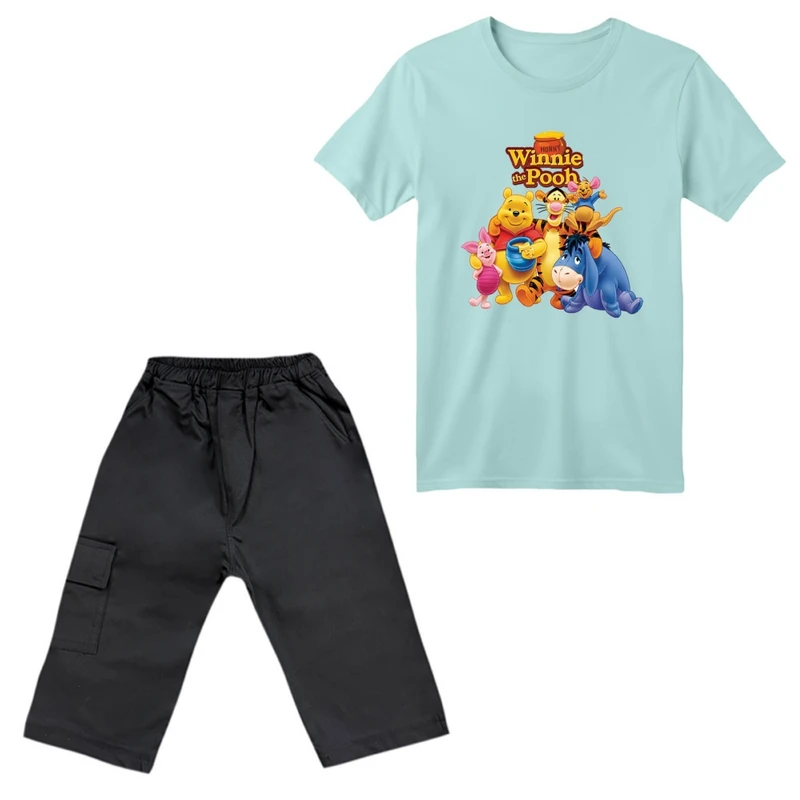 ست تی‌شرت آستین کوتاه و شلوارک پسرانه مدل پو کد ۵