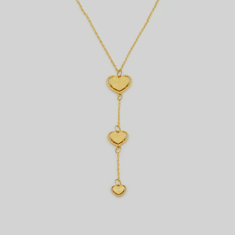 گردنبند طلا 18 عیار زنانه با زنجیر حلقه‌ای (فلامینگو) مایا ماهک مدل MM2225 قلب تراش