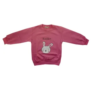 تی شرت آستین بلند دخترانه مدل خرگوش رنگ صورتی