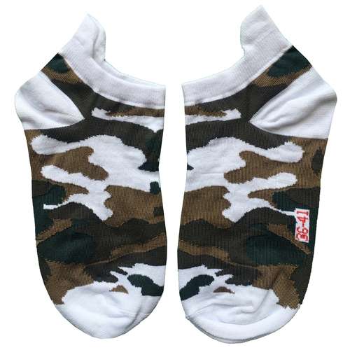 جوراب زنانه دکتر جوراب مدل مچی طرح چریکی رنگ سفید