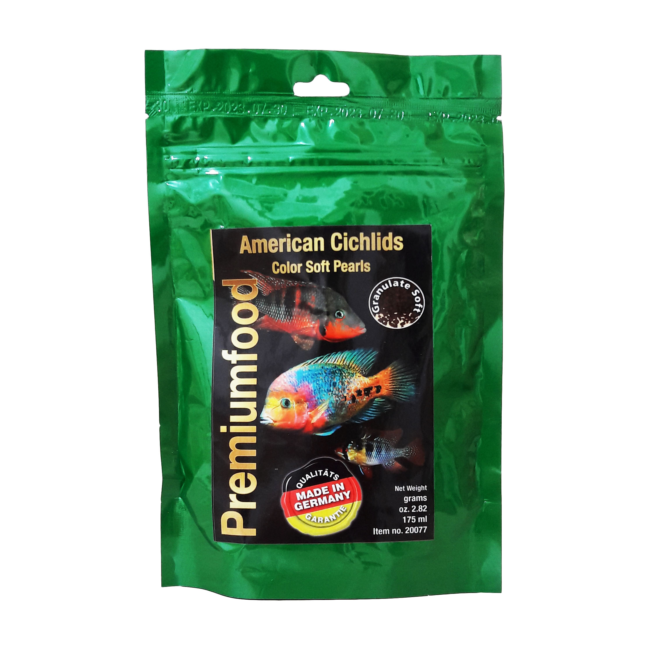 غذا ماهی پریمیوم فود مدل AMERICAN CICHLIDS کد 05 وزن 140 گرم