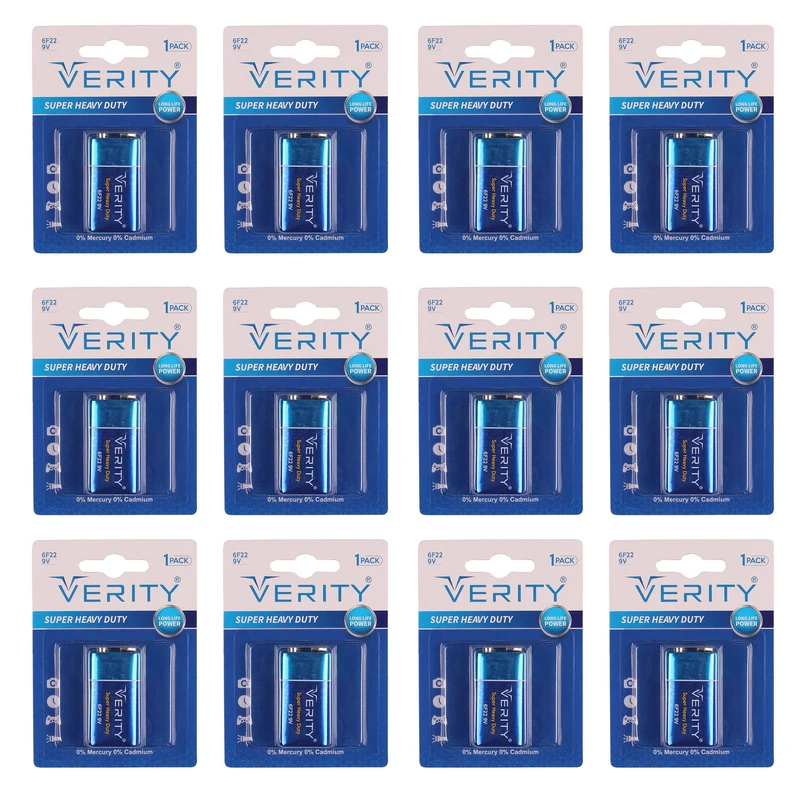 باتری کتابی وریتی مدل Super Heavy Duty بسته 12 عددی