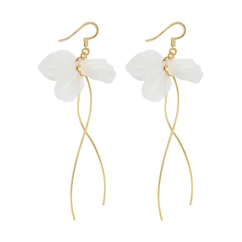 گوشواره آویز زنانه مدل گلبرگ کد s2001