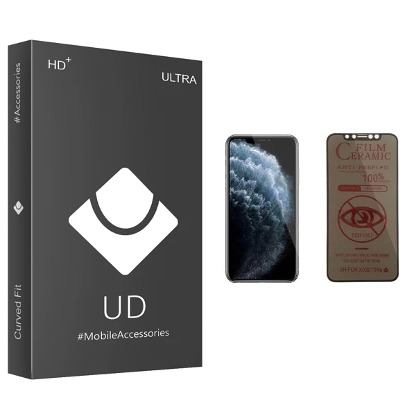 محافظ صفحه نمایش حریم شخصی یو دی مدل +HD مناسب برای گوشی موبایل اپل iPhone 11 Pro