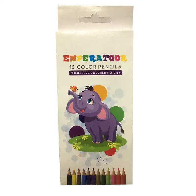 مداد رنگی 12 رنگ امپراطور مدل Woodless کد ER1
