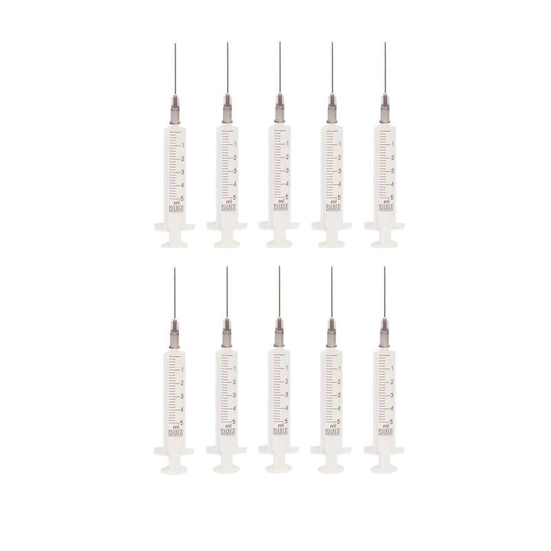 سرنگ 5 سی سی شفا مدل بدون پیستون مجموعه 10 عددی